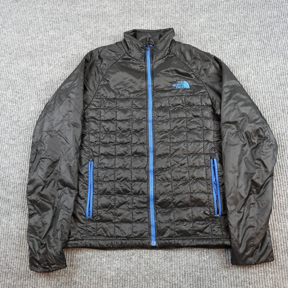 The North Face Thermoball Jacket Mens Small Black Full Zip Primaloft Lightweight